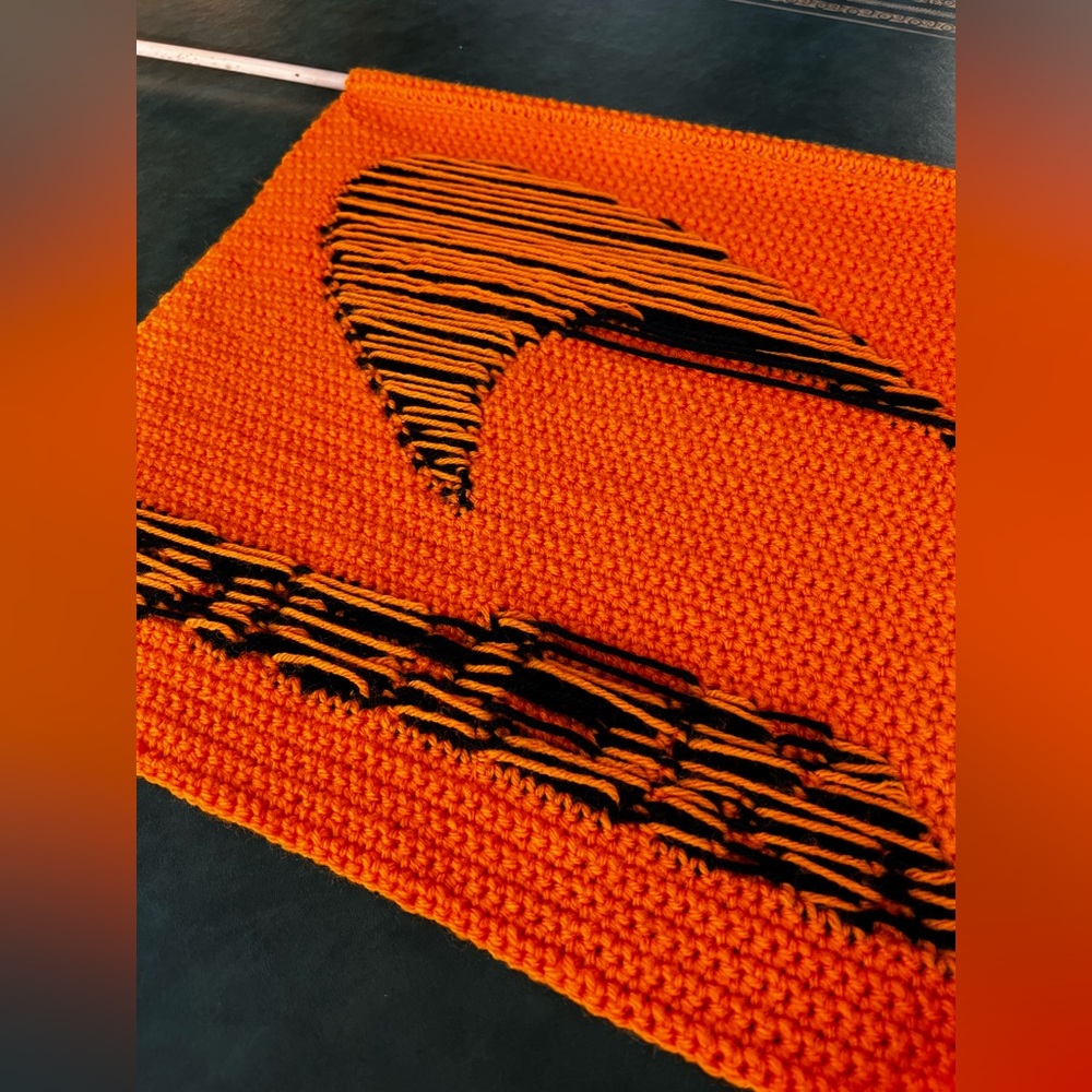 Hand Crocheted McLaren Logo Tapestry for F1–Indycar—Car Enthusiasts! - Picture 12 of 13